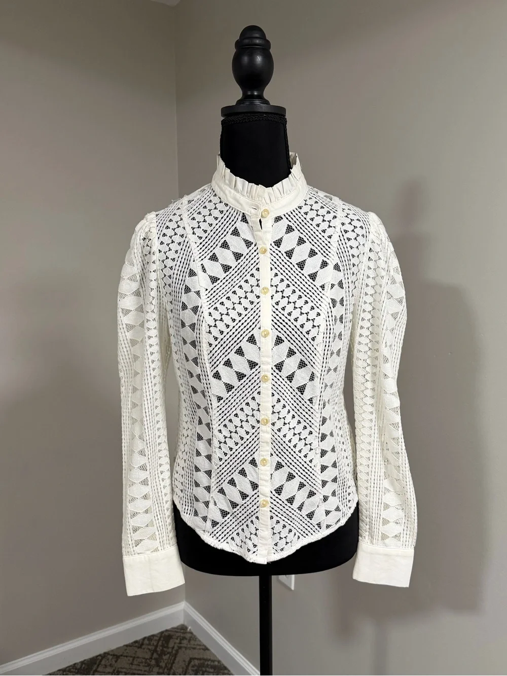 Anthropologie Laced Buttondown
